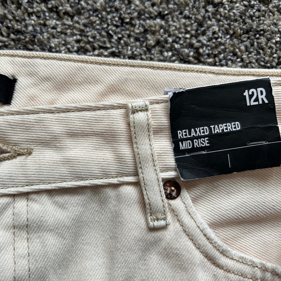 Express relaxed taper mid rise jeans 12 12R NEW - Picture 5 of 6